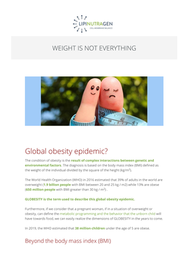 Global Obesity Epidemic?