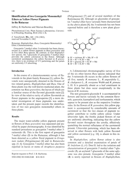 Identification of Two Gossypetin Monomethyl Ethers As Yellow