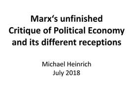 Marx and Marxism: Difference Between Marx's