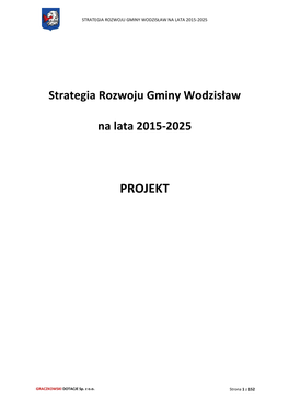 Strategia Rozwoju Gminy Wodzisław Na Lata 2015-2025