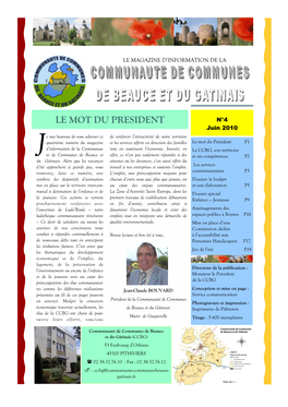 Bulletin Communautaire CCBG N°4 Juin 2010