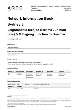 OGW-30-27 Leightonfield (Exc) to Berrima Junction