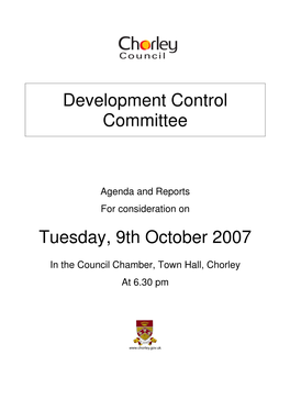 Development Control Committee Tuesday, 9Th October 2007