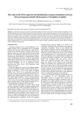 The Value of the ITS2 Region for the Identification of Species Boundaries Between Alloxysta Hyperparasitoids (Hymenoptera: Charipidae) of Aphids