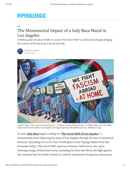 The Monumental Impact of a Judy Baca Mural in Los Angeles