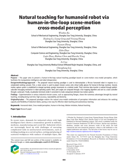 Natural Teaching for Humanoid Robot Via Human-In-The-Loop Scene