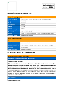 Guía Docente 2020 - 2021