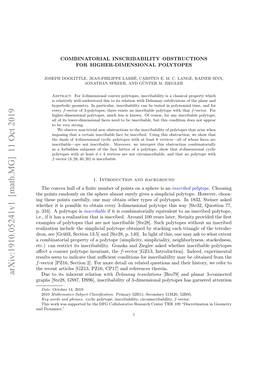 Arxiv:1910.05241V1 [Math.MG] 11 Oct 2019