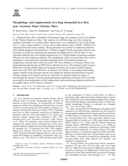 Morphology and Emplacement of a Long Channeled Lava Flow Near Ascraeus Mons Volcano, Mars W