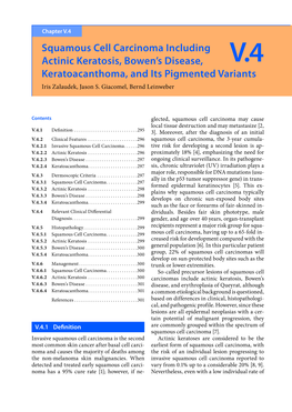 Squamous Cell Carcinoma Including Actinic Keratosis, Bowen's Disease