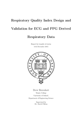 Respiratory Quality Index Design and Validation for ECG and PPG