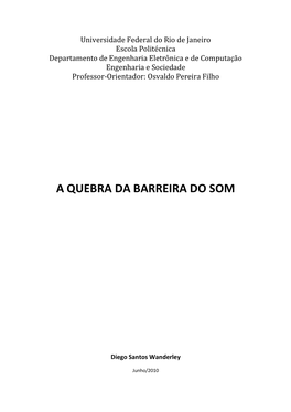 A Quebra Da Barreira Do Som