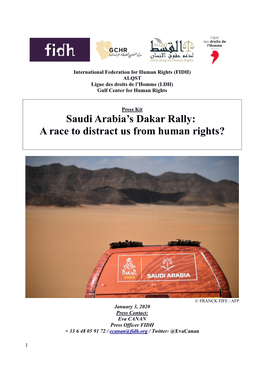 Saudi Arabia's Dakar Rally