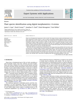 Plant Species Identification Using Digital Morphometrics