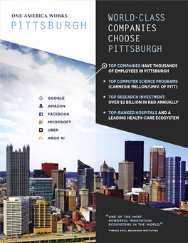 World-Class Companies Choose Pittsburgh