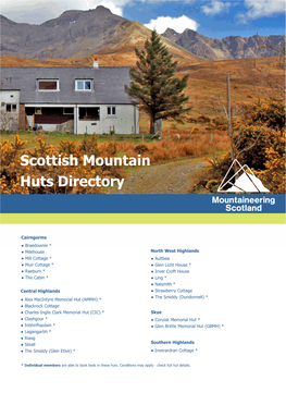 Scottish Mountain Huts Directory