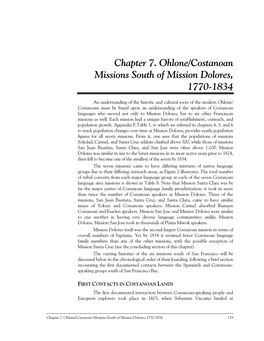 Chapter 7. Ohlone/Costanoan Missions South of Mission Dolores, 1770-1834