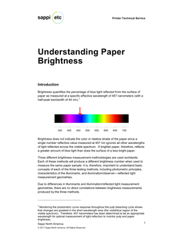 Understanding Paper Brightness