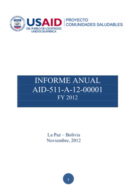 Informe Anual Aid-511-A-12-00001 Fy 2012
