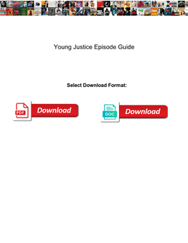 Young Justice Episode Guide