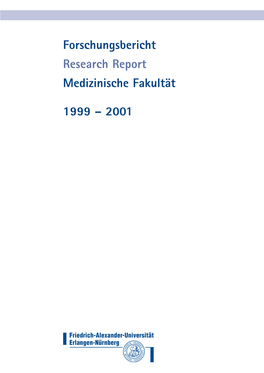 Forschungsbericht 1999 – 2001 FAU Med