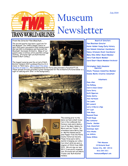 July 2014 Museum Newsletter