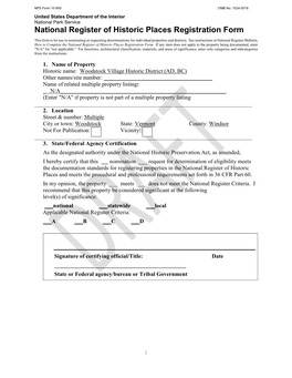 National Register of Historic Places Registration Form