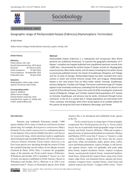 Sociobiology 63(1): 623-627 (March, 2016) DOI: 10.13102/Sociobiology.V63i1.764