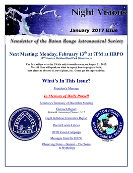 February 2017 BRAS Newsletter