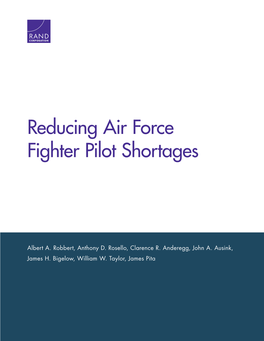 Reducing Air Force Fighter Pilot Shortages