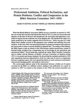 BMA Nutritioncommuittee 1947-1950