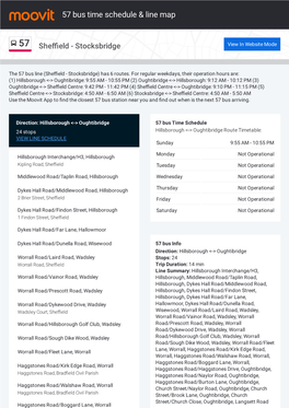 57 Bus Time Schedule & Line Route