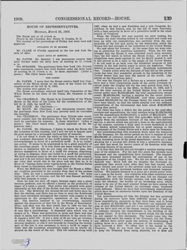 1909. Congressional Record-House. 139