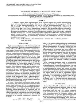 Microwave Spectra of 11 Polyyne Carbon Chains M