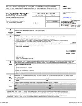 Licensing Division for the Correct Form