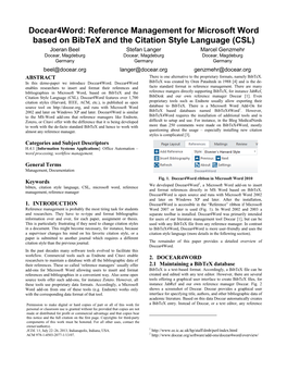 Reference Management for Microsoft Word Based on Bibtex and The