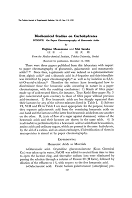 D-Glucuronic Acid. Crystalline Glucuronolactone