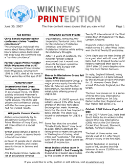 June 30, 2007 the Free-Content News Source That You Can Write! Page 1