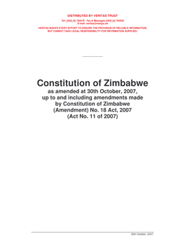 Constitution of Zimbabwe(2008)