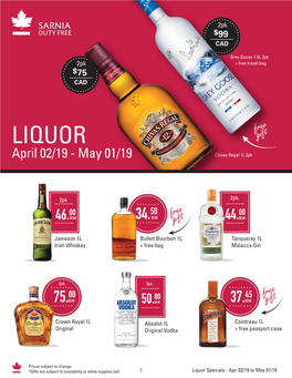 LIQUOR Gift April 02/19 - May 01/19 Chivas Regal 1L 2Pk