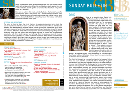 Sunday Bulletin