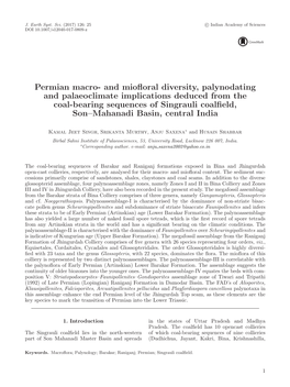 Permian Macro- and Miofloral Diversity, Palynodating