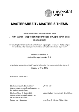 Masterarbeit / Master's Thesis