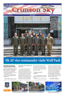 7Th AF Vice Commander Visits Wolf Pack