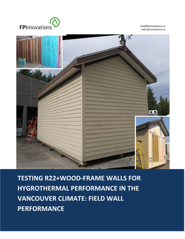 Testing R22 Wood-Frame Walls for Wall Performance