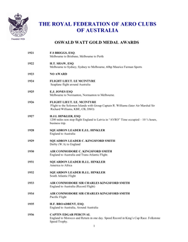 The Royal Federation of Aero Clubs of Australia