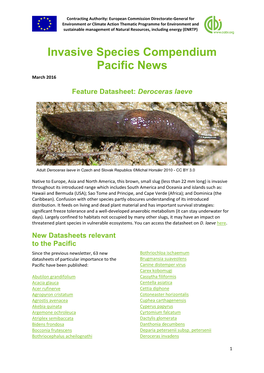Invasive Species Compendium Pacific News March 2016
