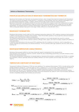 Article on Resistance Thermometry