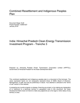 Himachal Pradesh Clean Energy Transmission Investment Program - Tranche 3