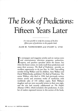 The Book of Predictions Fifteen Years Later